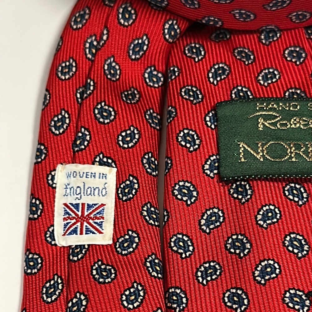 Robert Talbott Red Silk Geometric Tie - image 5